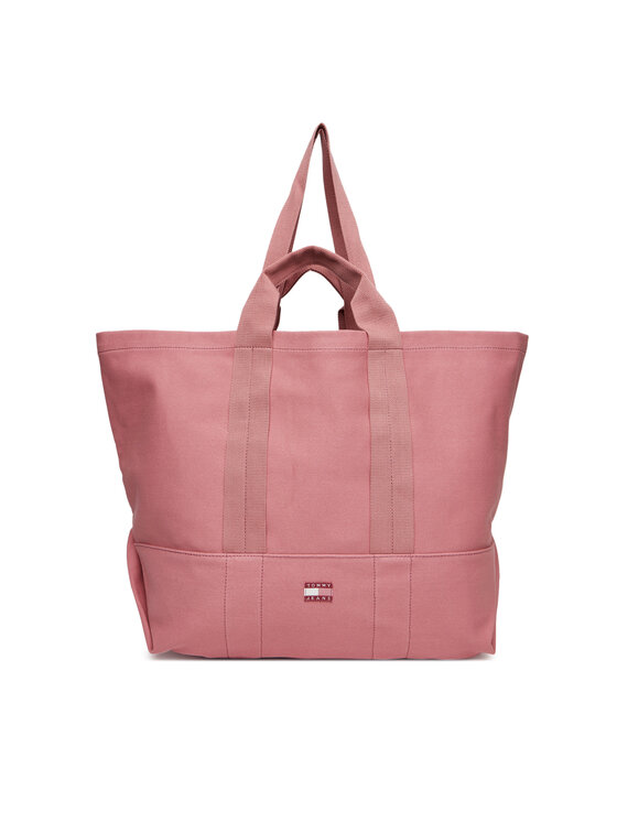Geantă Tommy Jeans Tjw Tote Edition Canvas AW0AW17542 Roz
