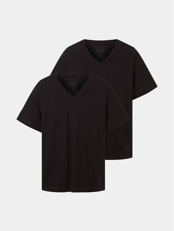 Tom Tailor Tom Tailor 2er-Set T-Shirts 1037738 Schwarz Regular Fit