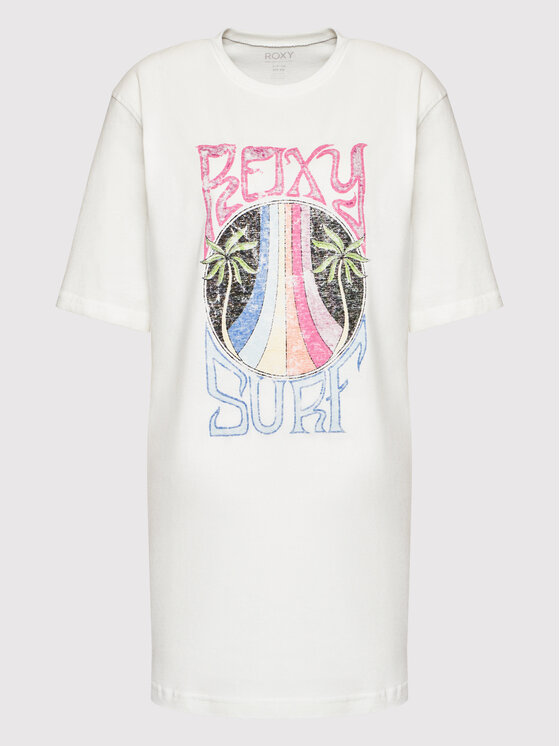 Roxy Roxy T-shirt Come To The Beach ERJZT05336 Bež Boyfriend Fit