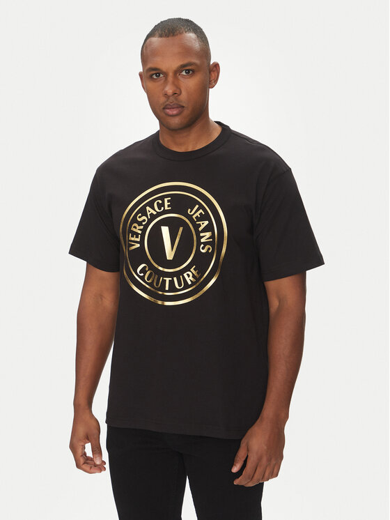 Versace Jeans Couture Versace Jeans Couture T-Shirt 78GAHT01 Czarny Regular Fit