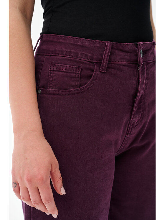 blue shadow blue shadow Spodnie materiałowe 8059-29 Czerwony Regular Fit