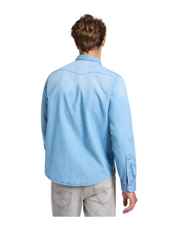 Lee Lee Koszula jeansowa 112363914 Niebieski Regular Fit