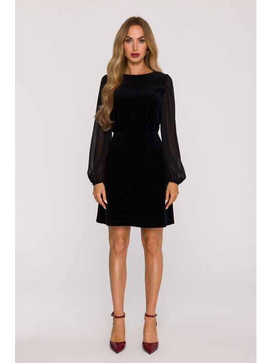 Made of Emotion Made of Emotion Sukienka wieczorowa M886 Czarny A-Line Fit