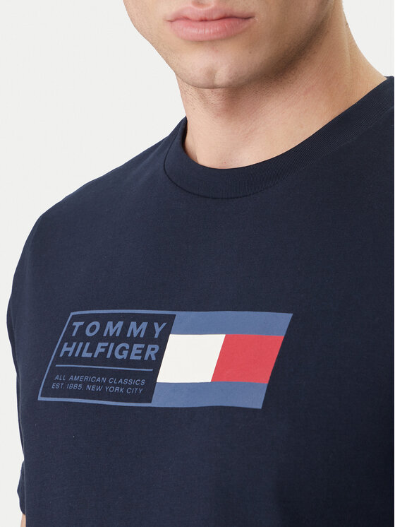 Tommy Hilfiger Tommy Hilfiger T-Shirt Brand Love Box MW0MW42366 Tmavomodrá Regular Fit
