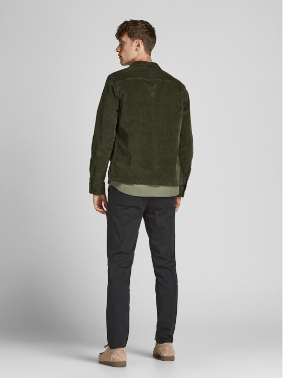 Jack&Jones Jack&Jones Hlače iz tkanine Marco Dave 12174152 Črna Slim Fit