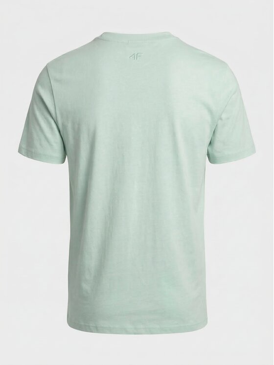 4F 4F T-Shirt 4FWSS26TTSHM3947 Zielony jasny Regular Fit