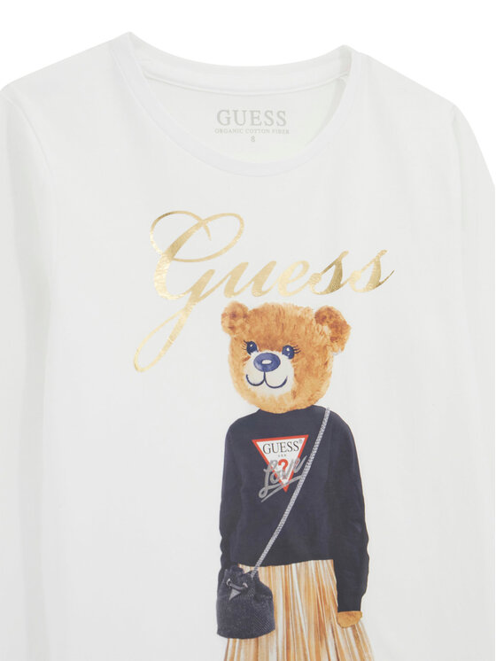 Guess Guess Bluză J5BI16 J1314 Alb Regular Fit
