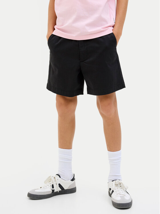 Jack & Jones Junior Jack & Jones Junior Szövet rövidnadrág Jaiden 12275013 Fekete Loose Fit