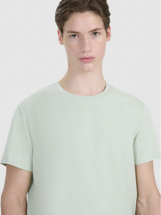 4F 4F T-Shirt A NEW ROAD AHEAD Turkusowy Regular Fit