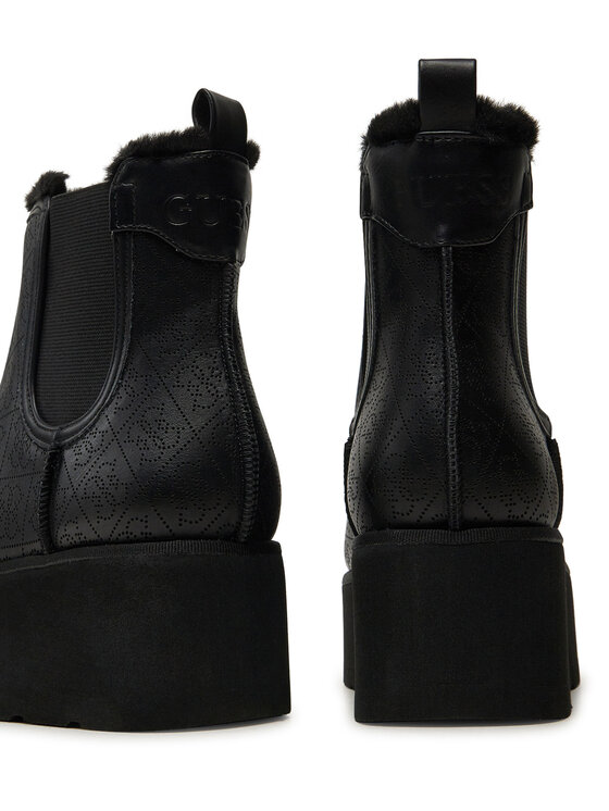 Guess Guess Členková obuv Jilaine FLFJIL FAL10 Čierna