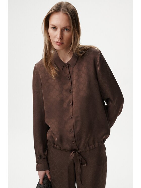 MARI PRETI MARI PRETI Blusa Monogram M Weekend Marrone Regular Fit