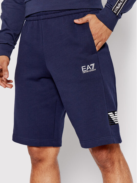EA7 Emporio Armani Pantaloncini sportivi 3LPS76 PJEQZ 1554 Blu scuro  Regular Fit • Modivo.it