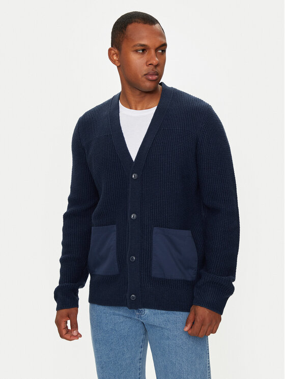 Wrangler Męski Kardigan, rozmiar M, Granatowy, 112357288