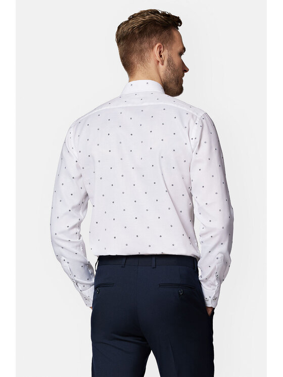 Lancerto Lancerto Koszula Ivory KO073123000037 Biały Slim Fit