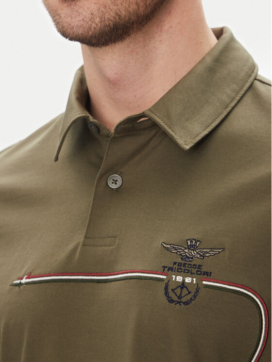 Aeronautica Militare Aeronautica Militare Tricou polo 251PO1862J682 Kaki Regular Fit