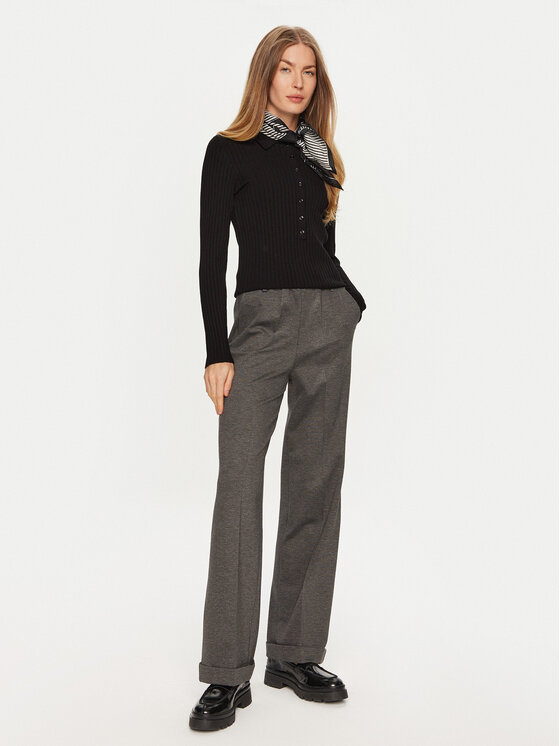 ViCOLO ViCOLO Džemper 22095S Crna Slim Fit