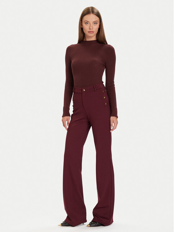 Guess Guess Текстилни панталони W5BB16 KCMU2 Червен Flare Fit