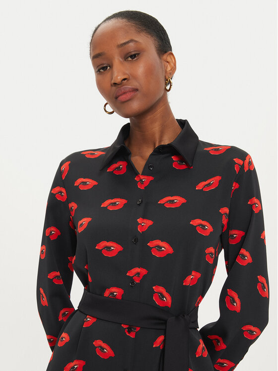 Marella Marella Haljina košulja Ramona 2423226133 Crna Regular Fit