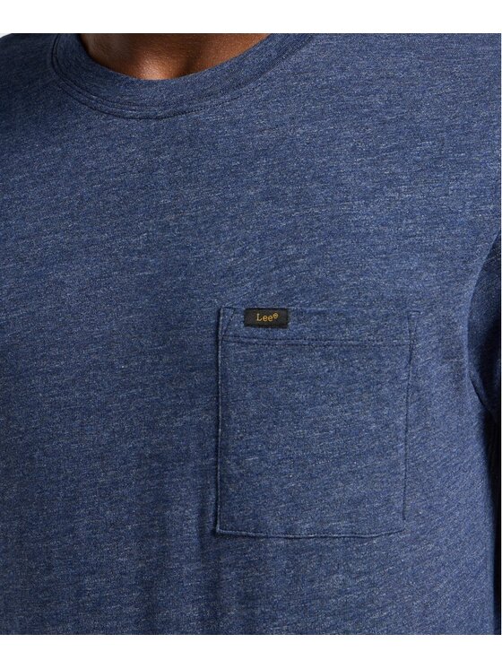 Lee Lee T-Shirt ULTIMATE POCKET TEE Niebieski Regular Fit