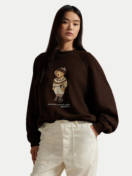Polo Ralph Lauren Polo Ralph Lauren Majica dugih rukava 211A87105001 Smeđa Relaxed Fit