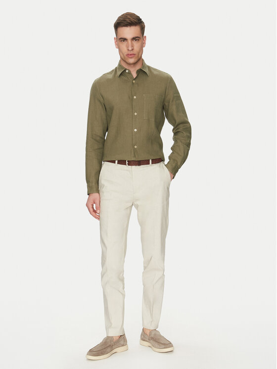 Marc O'Polo Marc O'Polo Camicia 523 7428 42318 Verde Regular Fit