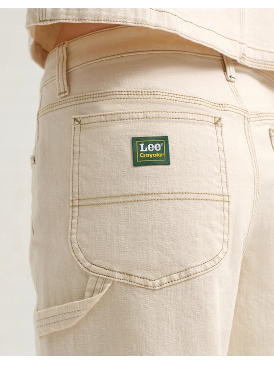 Lee Lee Spodnie materiałowe Loose Straight Carpenter Pant Beżowy Loose Fit