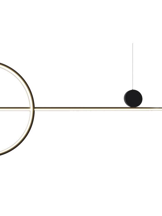 MIAhome MIAhome Lampa wisząca NEW AGE LED czarna 120 cm Czarny