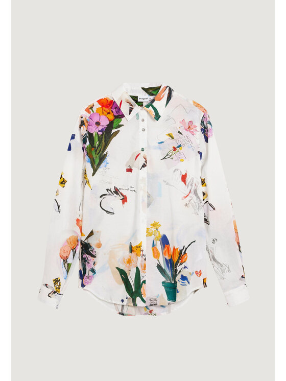 Desigual Desigual Camicia Mila 26SWCW21 Bianco Regular Fit