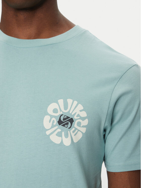 Quiksilver Quiksilver T-Shirt EQYZT08036 Turkusowy Regular Fit