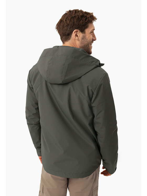 Volcano Volcano Kurtka przeciwdeszczowa J-TOUR Zielony Regular Fit
