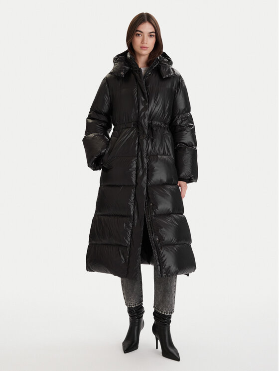 ViCOLO ViCOLO Vatovaná bunda TF0086 Černá Regular Fit