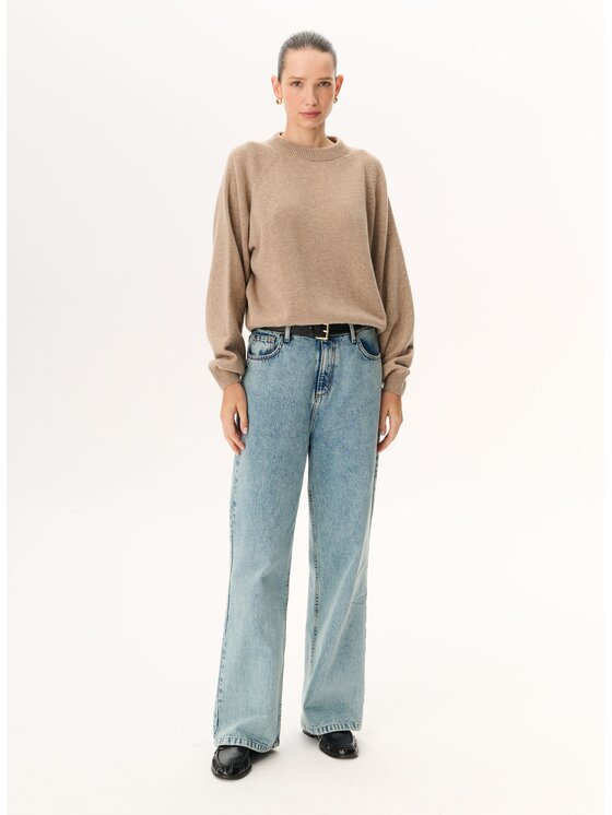 LEBRAND LEBRAND Sweter Beth Beżowy Regular Fit