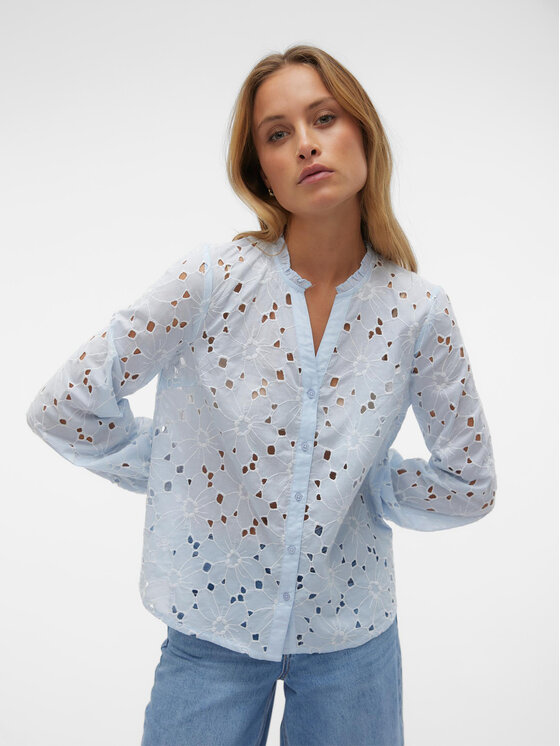 Vero Moda Vero Moda Cămașă Ida 10303333 Albastru celest Regular Fit