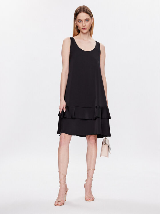 Liu Jo Beachwear Liu Jo Beachwear Коктейлна рокля VA3101 T3416 Черен Relaxed Fit