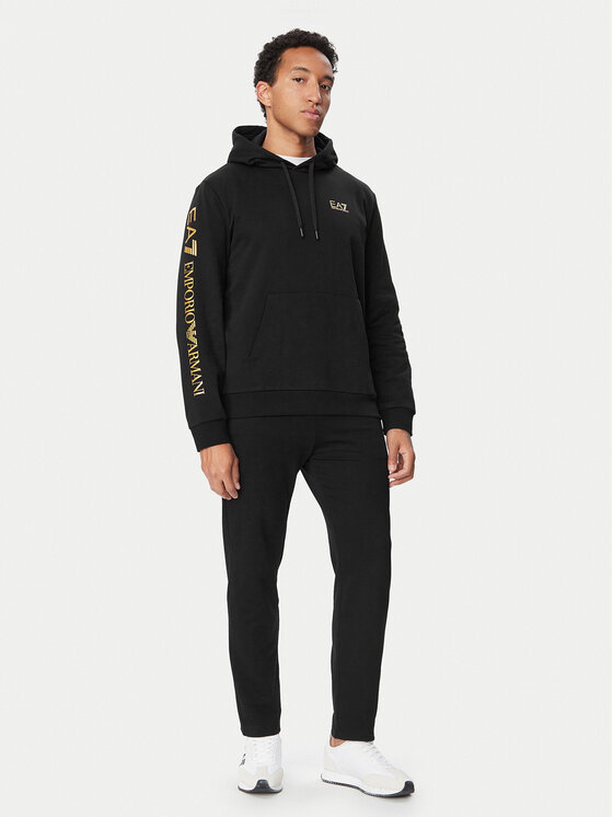 EA7 Emporio Armani EA7 Emporio Armani Džemperis ar kapuci 7M000570 AF10377 MC004 Melns Regular Fit