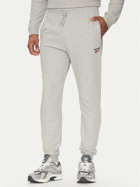 Reebok Teplákové nohavice 100221804 Sivá Regular Fit