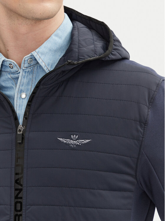 Aeronautica Militare Aeronautica Militare Kurtka przejściowa 251AF498F559 Granatowy Regular Fit