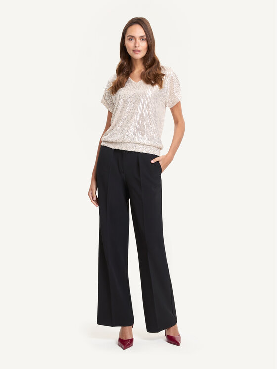 KMX KMX Bluzka 504050026 Złoty Loose Fit