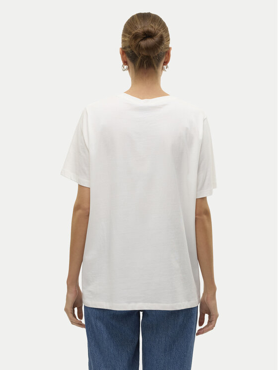Vero Moda Vero Moda Majica Halle 10321318 Bela Loose Fit