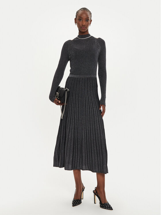 PINKO PINKO Úpletové šaty Ismaele Abito 104443 A28U Černá Regular Fit
