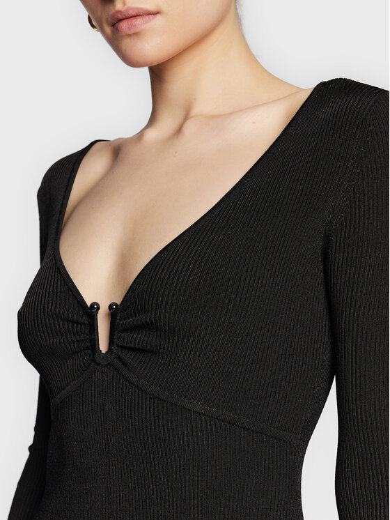 Guess Guess Trikotažinė suknelė W3RK36 Z30K0 Juoda Slim Fit