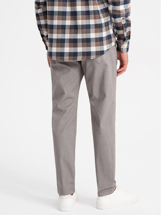 Ombre Ombre Spodnie materiałowe OM-PACP-0151 Beżowy Fitting Fit