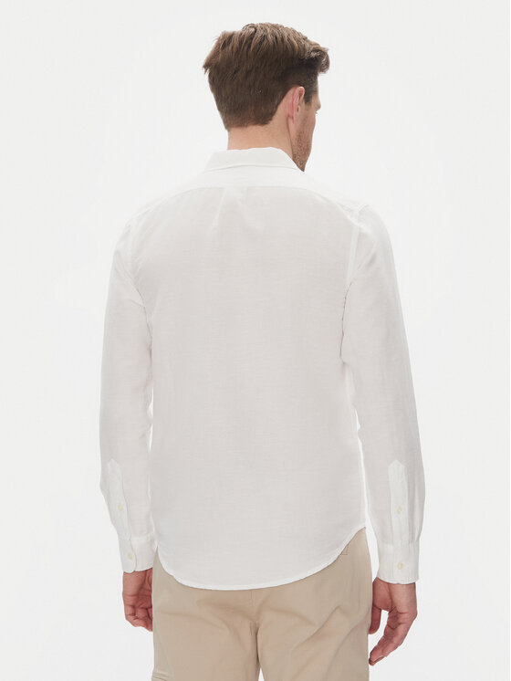 Lee Lee Koszula 112364230 Biały Regular Fit