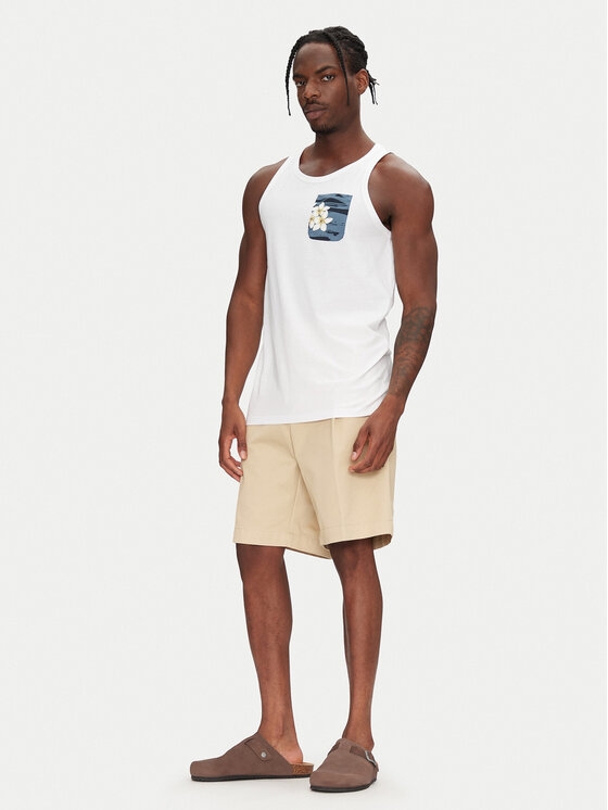 Jack&Jones Jack&Jones Tank top marškinėliai Hawaii 12269321 Balta Standard Fit