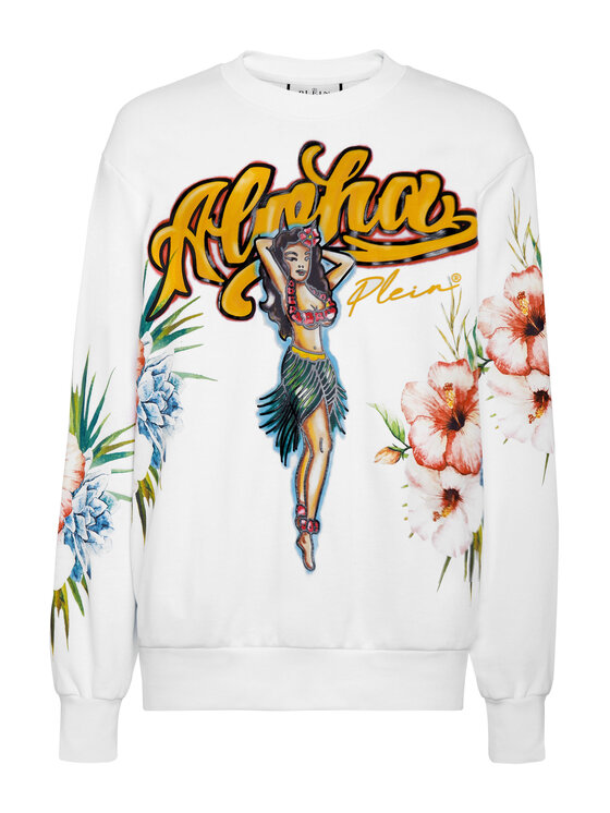PHILIPP PLEIN PHILIPP PLEIN Bluza 2507 Biały Regular Fit