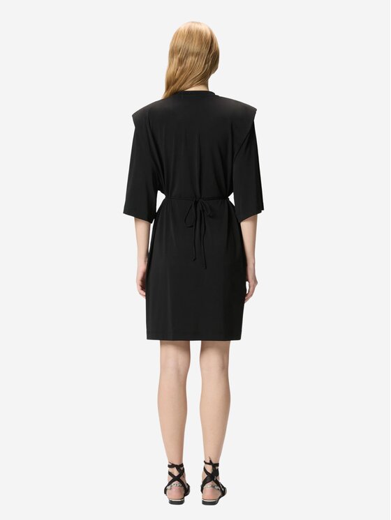 PINKO PINKO Sukienka ALLIE ABITO JERSEY CREPE PESAN Czarny Regular Fit