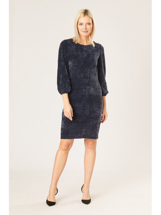 QUIOSQUE QUIOSQUE Každodenné šaty CHANILLE DRESS 2 Tmavomodrá Regular Fit