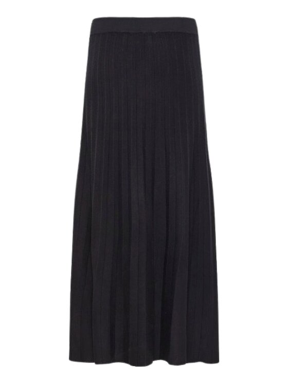 b.young b.young Φούστα maxi Gonna lana donna bymarlin plisse skirt Μαύρο Regular Fit