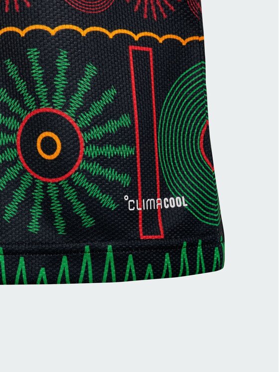 adidas adidas Koszulka techniczna Jamaica 26 x Bob Marley Away Kids Jersey Czarny Regular Fit