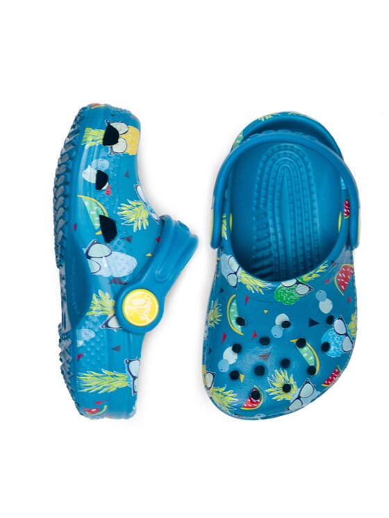 Crocs Pantoletten Classic Summer Fun Clog K 202623 Dunkelblau Modivo
